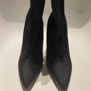 Stylish black sock booties. Very comfortable.